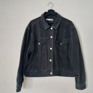Black short Jean jacket motorcycle MC